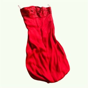 Vintage GIORGIO ARMANI red silk mini dress